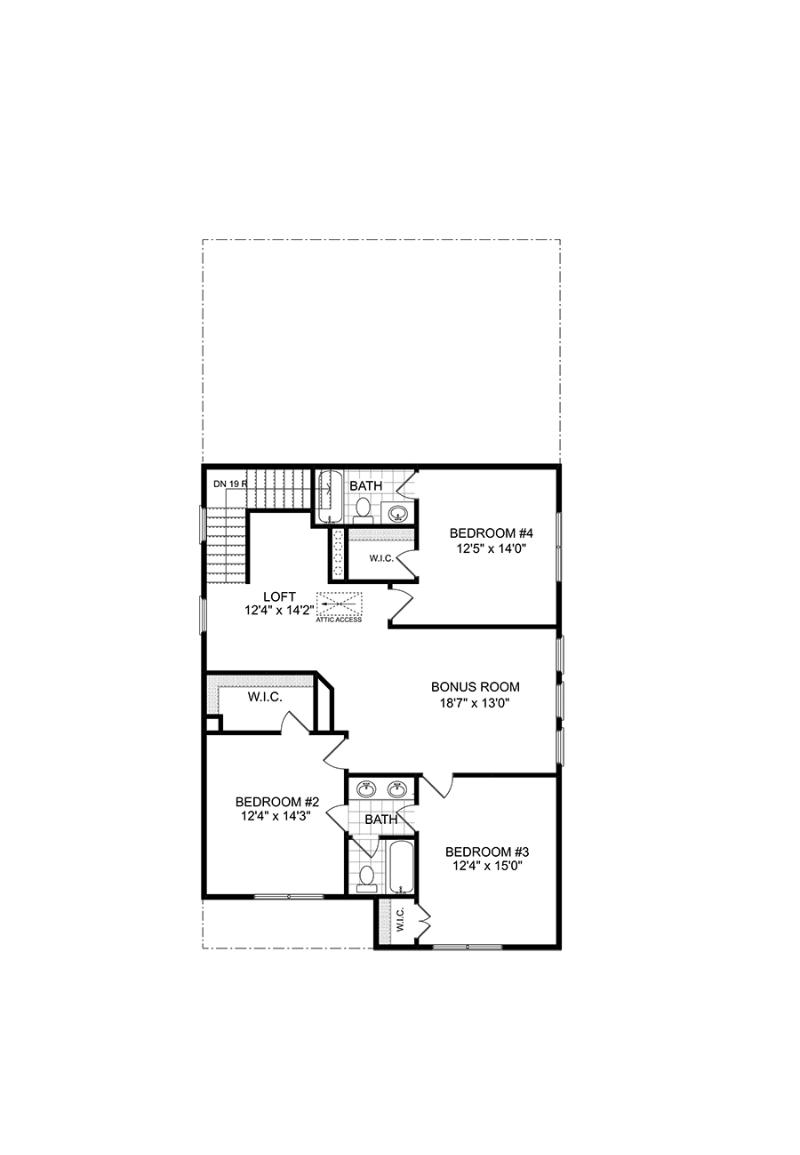 Second floor of the available Camden at Ruisseau in Woodstock GA